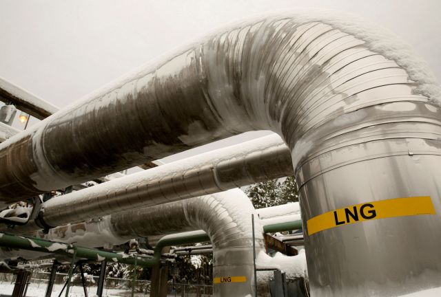 File Photo: Snow Covered Transfer Lines Are Seen At The Dominion Cove Point Liquefied Natural Gas Terminal In Maryland